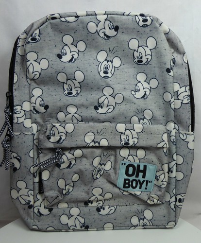 Vadobag Disney Backpack BAG Kinder Mickey Mouse Head grau Rucksack Köpfe weiß