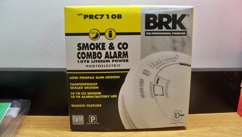 NEW BRK PRC710B SMOKE /& CARBON MONOXIDE ALARM 10 YR LITHIUM POWER LOW PROFILE