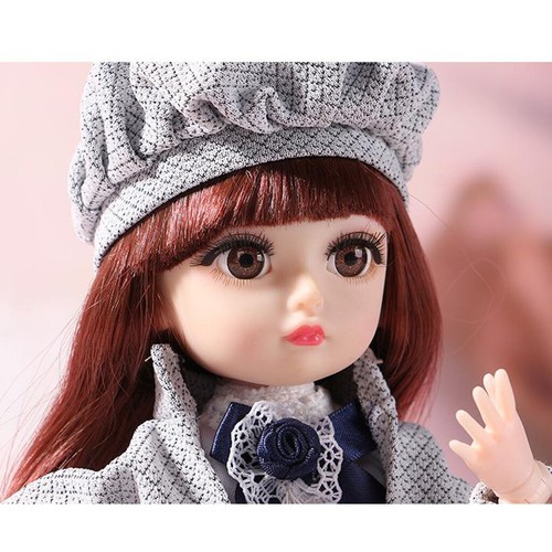 36cm Joints BJD Doll Body Hair Wig Dress Up Girl Dolls Pretend Play for Kids