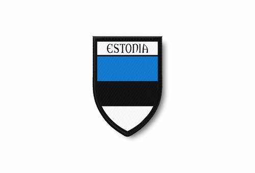 Patch ecusson termocollant bord brode drapeau imprime estonie estonien