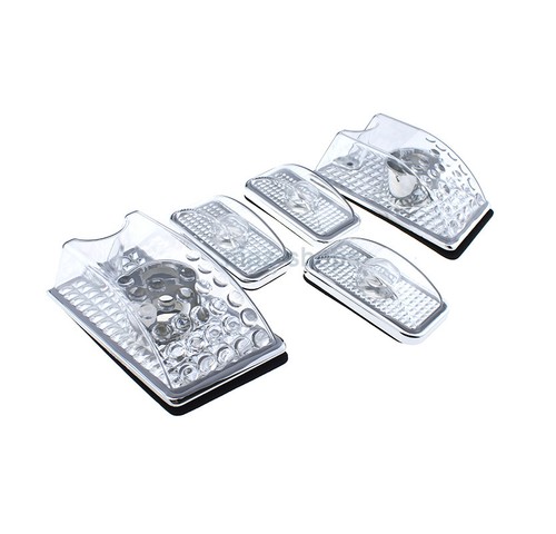 5x 264160BK Clear Lens Red Rear Roof Clearance Top Marker Light For Hummer H2
