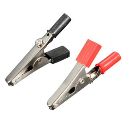 4x Insulated Alligator Clip Crocodile Connector Clamp Testing Probe Red/&Blcm