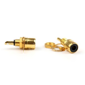 10 PC Gold Plated RCA Phono Chassis Panel Mount Female Socket