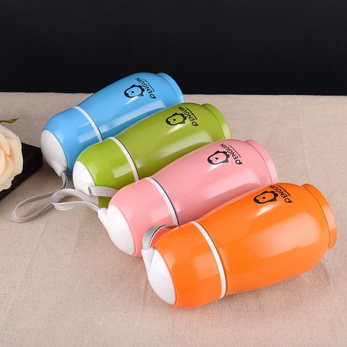 Lovely Stainless Steel Penguin Vacuum Cup Thermal Bottle Flask Cup Mug Kids SKR