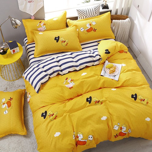 Cute Duck Cotton Bedding Quilt Duvet Cover Set Pillowcase Single Queen King Size