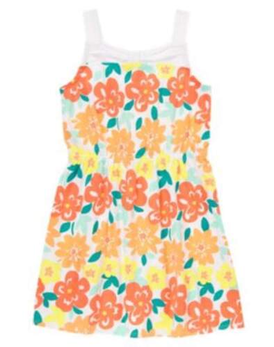 NWT Gymboree Sunny Citrus Tropical Hawaiian Floral Knit Dress Size 5 6 /& 7