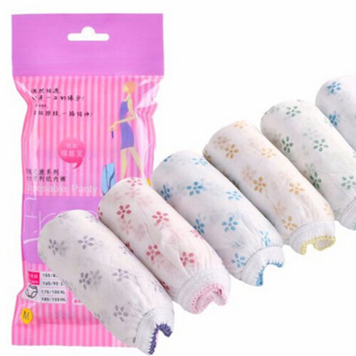 7PCS Cotton Pregnant Disposable Underwear Panties Prenatal Postpartum PantiesODL