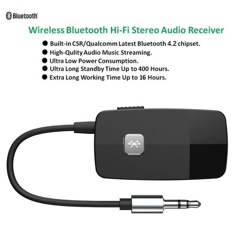 Stereo System Wireless Bluetooth Receiver Audio Adapter for Home Streaming Car