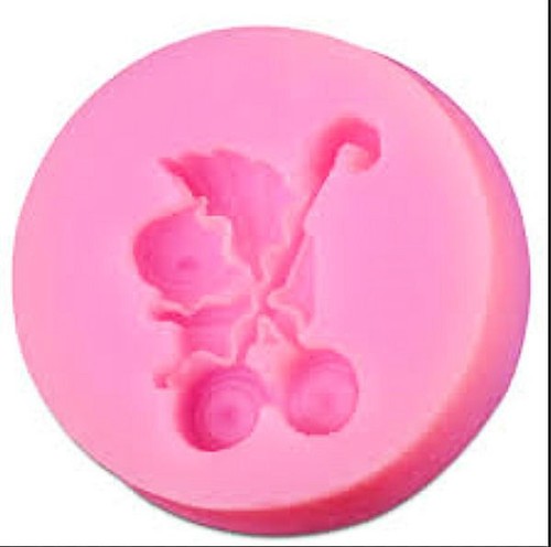 Baby in Stroller Mini Silicone Mold for Fondant Chocolate Crafts NEW
