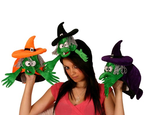 Silly Green Witch Hat Old Hag Mystic Fairy Tale Head Band 56-58 cm New