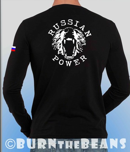 Camiseta de Rusia Vladimir Putin Rusia Power ak-47 Camisa ussian Bandera