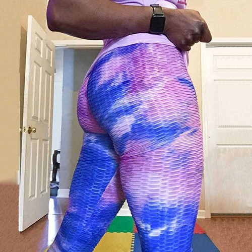 Women Anti-Cellulite Yoga Pants Ruched Scrunch Push Up High Waisted Leggings G13
