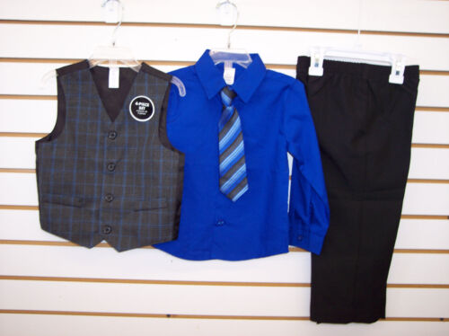 Infant /& Toddler Boys Assorted 4pc Vest Suits Sizes 3//6 Month /& 6//9 Month