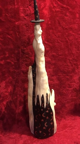 Anthony Costanza Captured Carvings Tall Witch And Ghost-retired