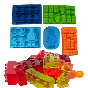 Eisw/ürfelform Spielfigur M/ännchen Kindergeburtstag Lego-Fans Silikon Schokolade