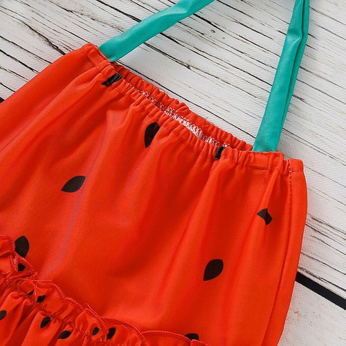 Toddler Baby Girl Swimwear Watermelon Print Bikini Swimsuit+Headband Outfits Set