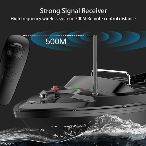 500M Wireless RC Fishing Bait Boat With 2 Motors 2 Spare Batteries Handbag Bag