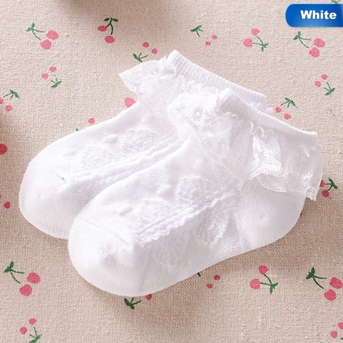 New Baby Lace Sock Girls Tiny Newborn Spanish Knitted Cotton Blend Ankle Socks