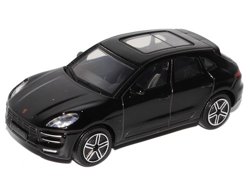 Porsche Macan Turbo Schwarz Ab 2014 1//43 Bburago Modell Auto mit oder ohne ind..
