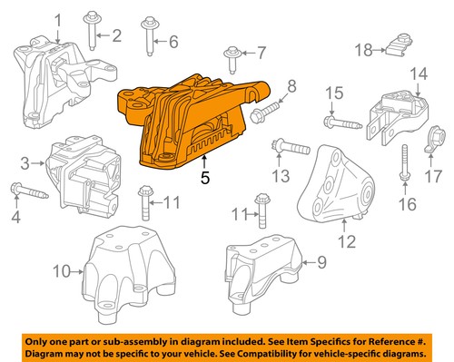 Dodge CHRYSLER OEM 2015 Dart-Engine Motor Mount//Torque Strut 68081487AG