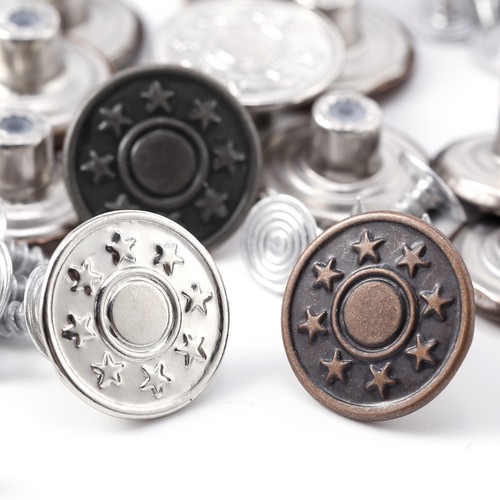 Jeansknöpfe Metallknopf 17mm Nietknöpfe Hosen Jacken Metall Knöpfe Kleidung Deko