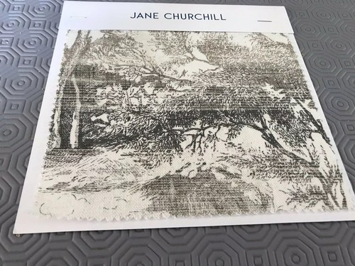 No Returns Jane Churchill Eden Fabric In Charcoal