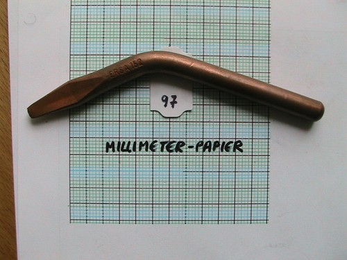 97 ERSA 152 23528 LÖTSPITZE KUPFER WINKEL ~ D10 x 145mm VOLL-MATERIAL Nr