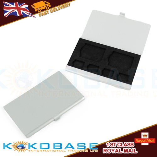 2SD 4 TF Tarjetas Micro SD de Aleación de Aluminio Caja de almacenamiento caja de tarjeta de caso de tarjeta de memoria