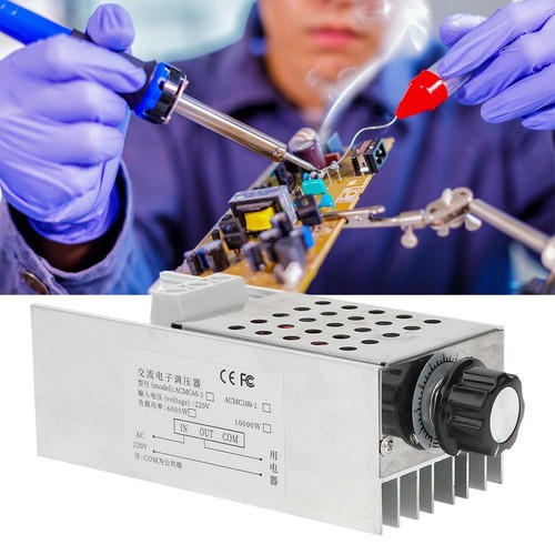 AC 110V 220V SCR Voltage Adjustable Regulator Motor Speed Control Dimmer 10000W