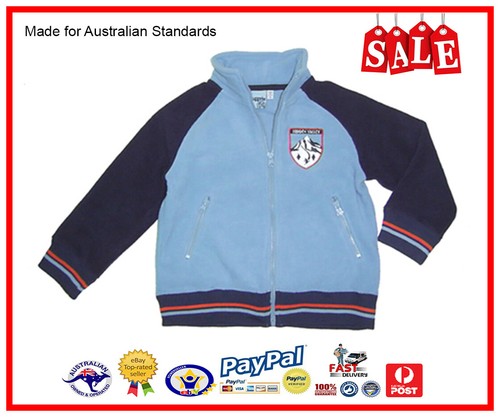 GENUINE AUS LICENSED Kids Boys Polar Fleece Zip Jacket With Pockets-SALE
