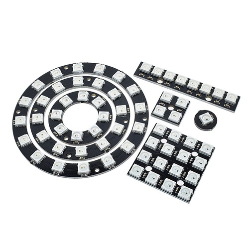 WS2812 WS2812B 2811 5050 RGB Rainbow LED LED Lamp Panel Module 1//8//12//16//24Bit.