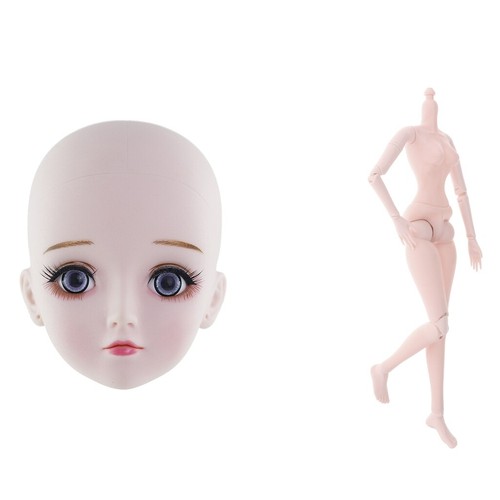 BJD Doll 1//3 Ball Dolls Head Mold /& 60cm 21 Joints Nude Body Doll Accessory