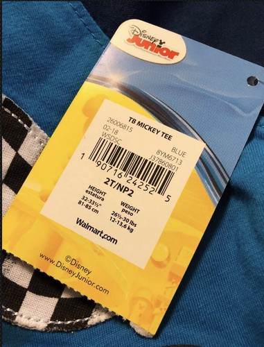 Mickey Mouse Roadster Blue Toddler Boys Disney Junior T Shirt Size 2T New