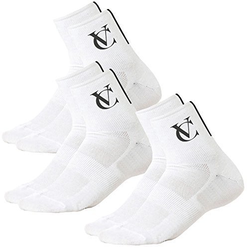 Pack of 3 Pairs Black or White VeloChampion Speed Line Coolmax Cycling Socks