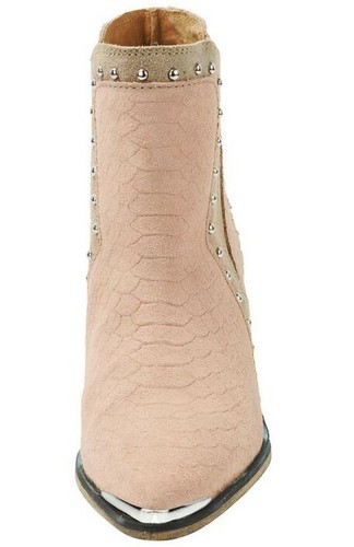 Heine cow-boy Bottine 39 Bovins en cuir rose beige used Chelsea Boots Chaussure NEUF