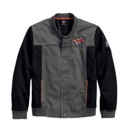 Gray /& Black 97465-18VM Harley-Davidson Men/'s Screamin/' Eagle Casual Jacket