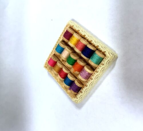Dollhouse Miniature filled WITH 15 Thread in Tray.....