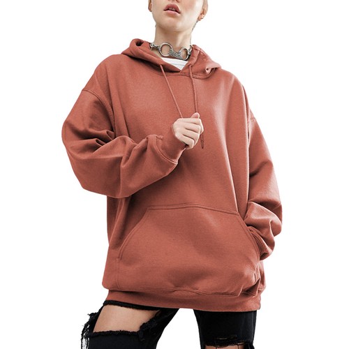 Damen Langarm Locker Hoodie Kapuzenpullover Cool Girl Sport Pulli Jacket Sweater