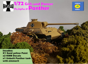 1//72 Girls und Panzer Custom model by Cereal Tanks Pz.kpfw.V Panther