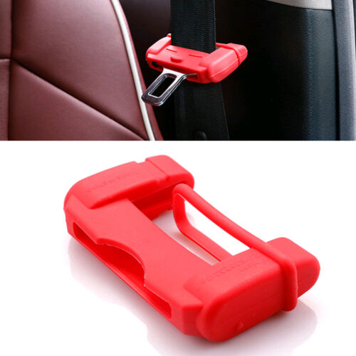 4x Silicone Car Safety Seat Belt Buckle Cover Anti Scratch Clip Cover Accessory 