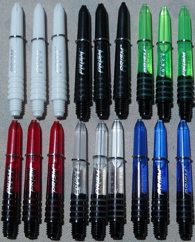 36mm, 2ba Winmau /" Prism Forza /" Corti Steli Freccette // Shafts- Sei Colore