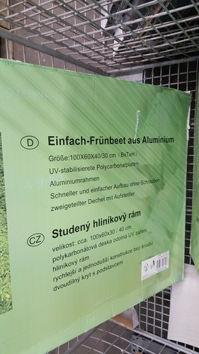 Frühbeet im 2-er Set Aluminium100 x 60 x 40 cm = Maß von 1 Stück