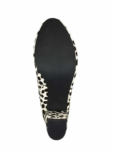 Lothian Nora Women/'s Side Zip Ankle Boots US 9 Black//White Dalmatian Print