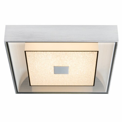 Design LED Decken Beleuchtung Wohn Ess Zimmer ALU Glas Leuchte Kristall Lampe