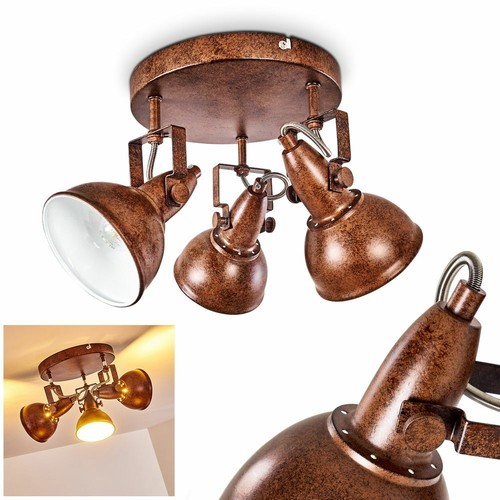 Decken Lampe rostbraun Wohn Schlaf Zimmer Leuchte Vintage Flur Dielen Strahler