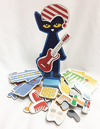 NEW Kids Preferred Pete The Cat Wood Magnetic Dress Up Set 34 Piece SHIPS FREE