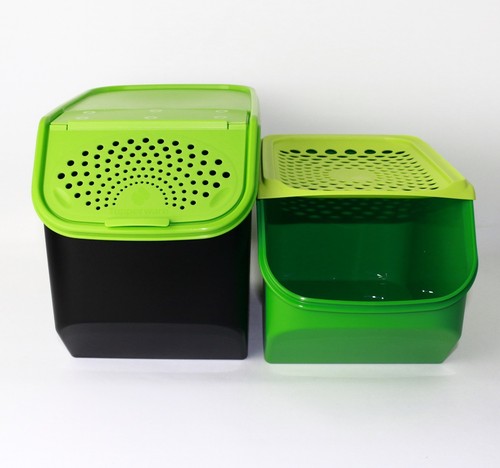 Tupperware oignon-Stock 5,5 L vert-jaune pomme de terre Camp 8,3 L Noir//Vert