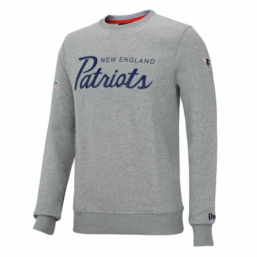 New Era NFL NEW ENGLAND PATRIOTS Team Crew Gray Sweatshirt NEU//OVP