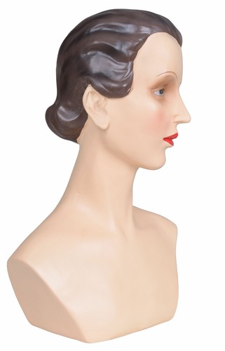 Frauenbüste Art Deco Mode Büste Schaufensterkopf Schmuckbüste Frauenfigur Antik