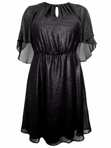 EVANS BLACK SHIMMER PARTY EVENING DRESS PLUS SIZE 14 16 20 24 NEW EX